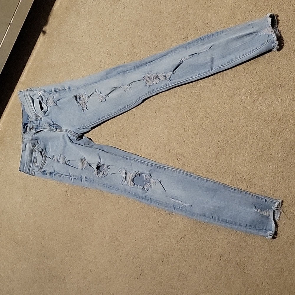 Aero low rise ripped jeans